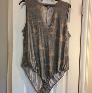 Charlotte Russe Plus Size Camo Bodysuit